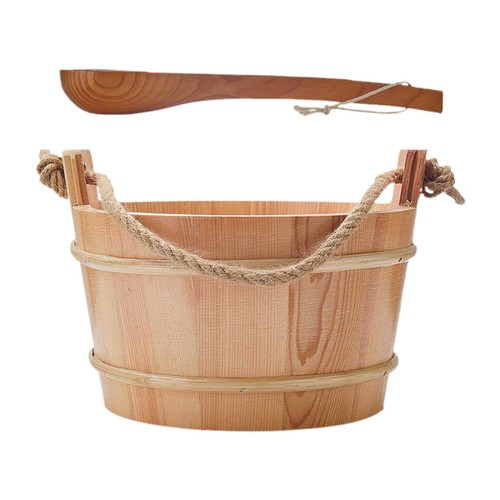 Sauna bucket and ladle - 4l, milk