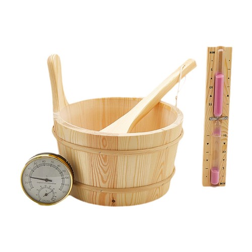 Wooden sauna bucket - sauna, ladle
