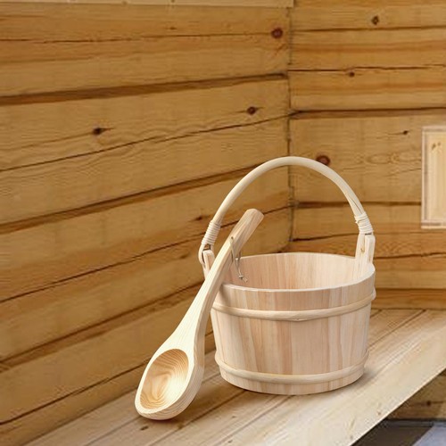 Sauna barrel and - ladle, spa