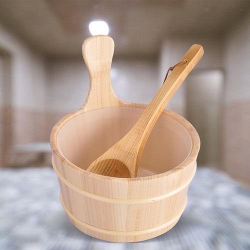 Wooden sauna bucket with - 4l,