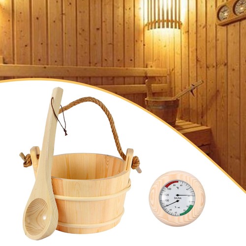 Sauna bucket and ladle with - sauna,