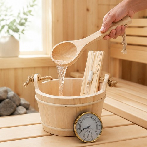 Sauna bucket and ladle tub - sauna,