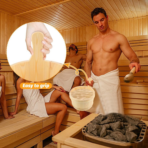 Wooden bucket and ladle - bucket,