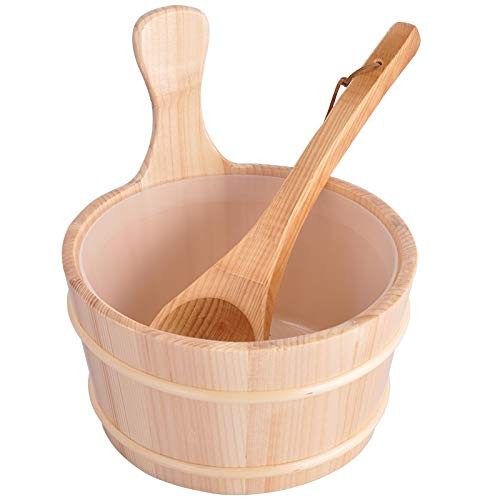 Zalati wooden bucket and ladle - wooden,